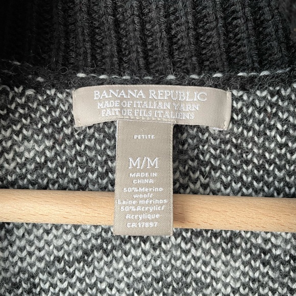 Banana Republic Western Made with Italian Yarn Merino Wool Cardigan Size Medium - Picture 8 of 12